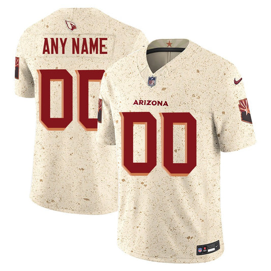 Men's Arizona Cardinals Custom Cream Nike Rivalries Collection F.U.S.E. Vapor Limited Stitched Jersey