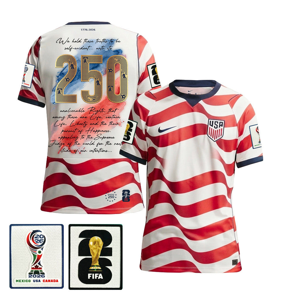 Men's Freedom Heritage Design 26/27 Patch Authentic Soccer Jersey FIFA World Cup 2026