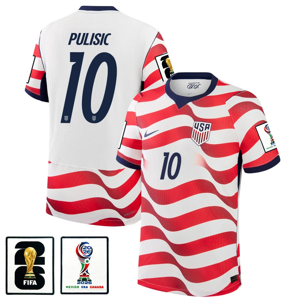 Men's Christian Pulisic USMNT 26/27 Patch Authentic Soccer Jersey FIFA World Cup 2026
