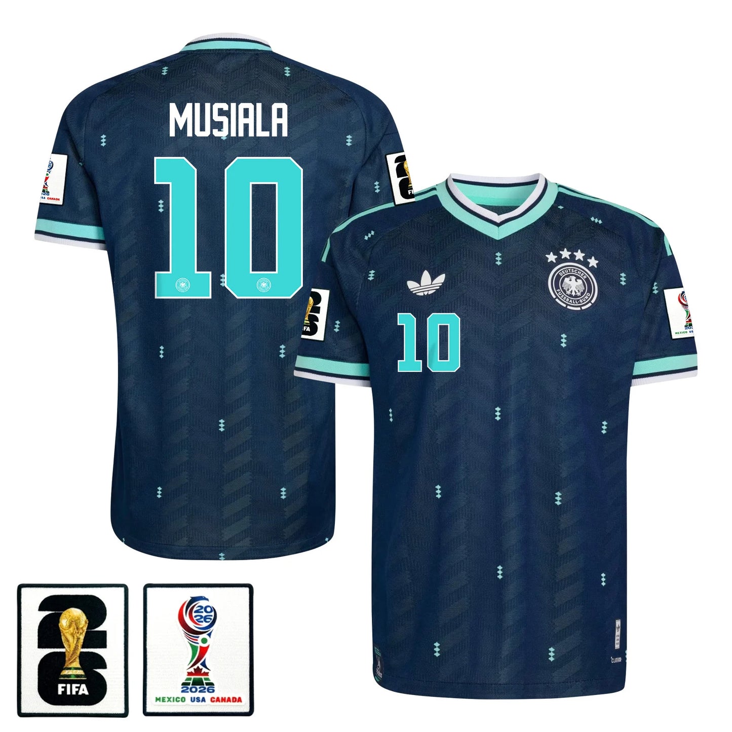Men's Jamal Musiala Germany National Team 26/27 Patch Authentic Soccer Jersey FIFA World Cup 2026