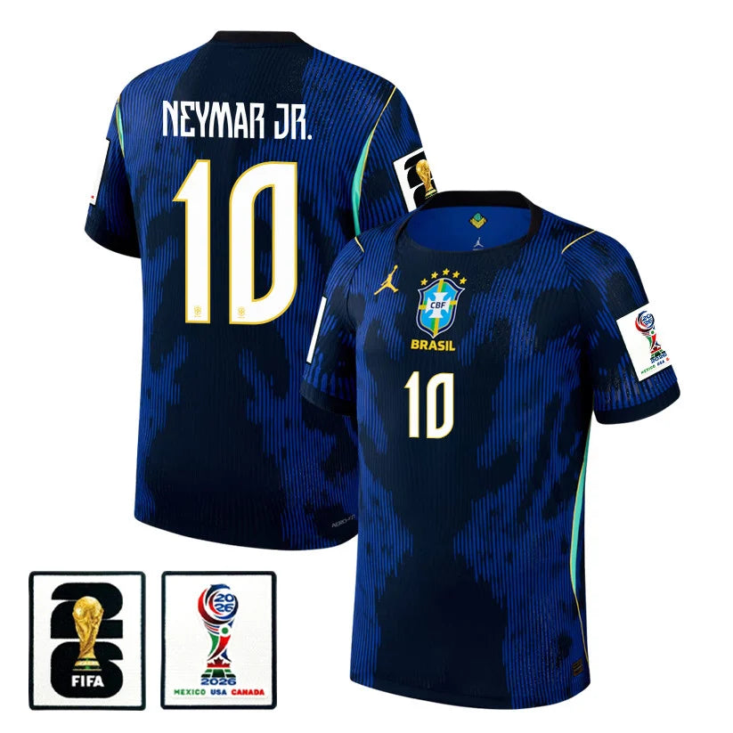 Men's Neymar Jr Brazil National Team 26/27 Patch Authentic Soccer Jersey FIFA World Cup 2026