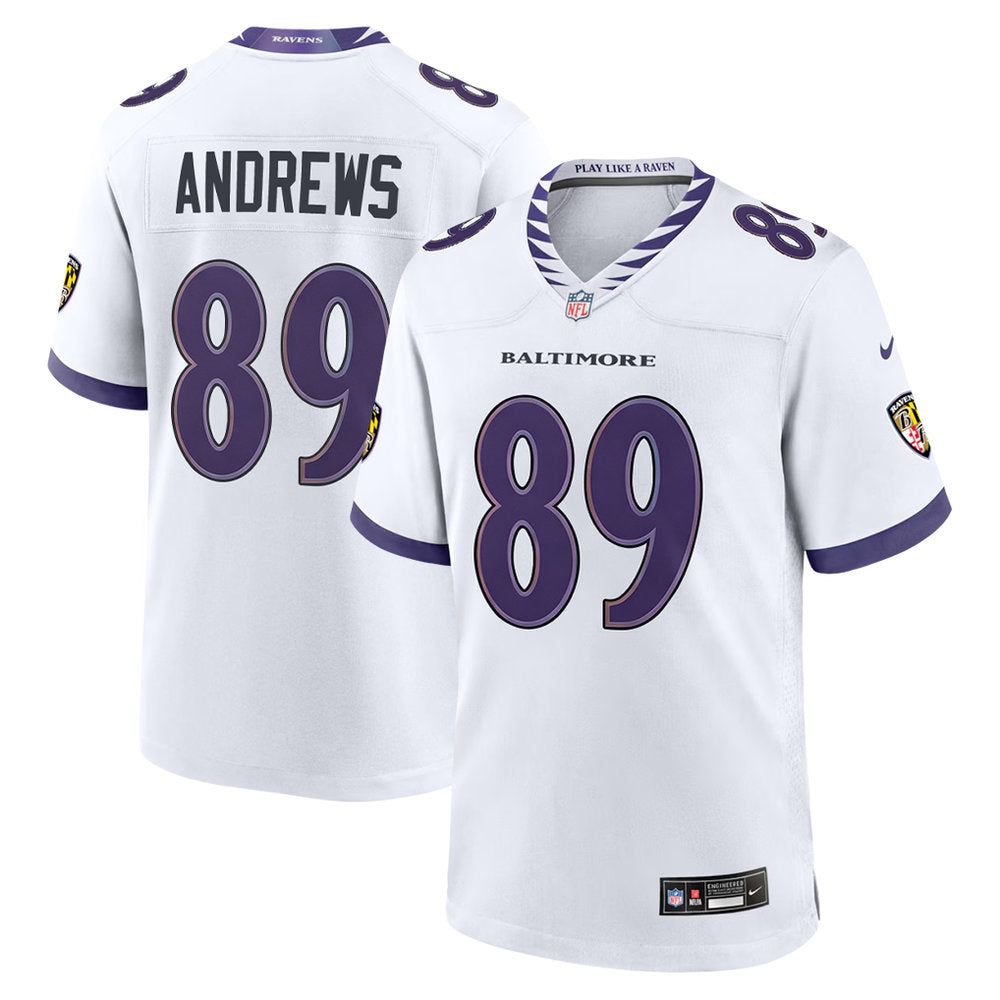 Men's Baltimore Ravens #89 Mark Andrews Nike Game Jersey