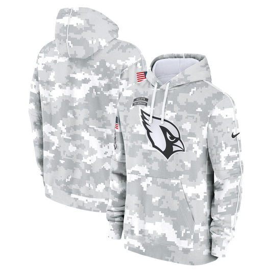 Men's Arizona Cardinals Nike Arctic Camo Salute to Service Club Fleece Pullover Hoodie