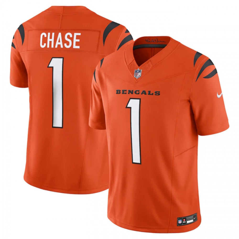 Men's Cincinnati Bengals #1 Ja'Marr Chase Nike F.U.S.E. Vapor Untouchable Limited Stitched Jersey