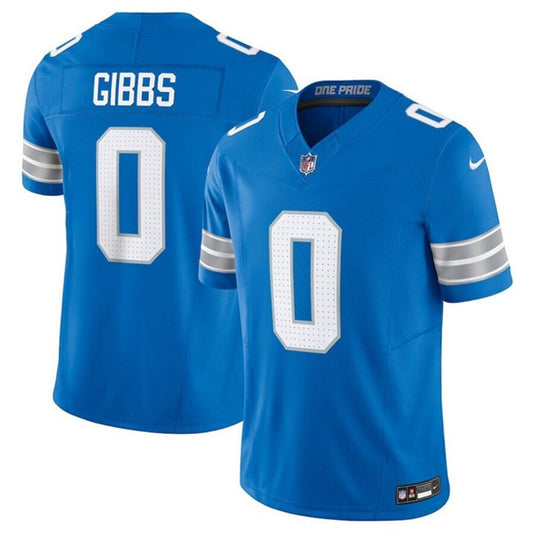 Men's Detroit Lions #0 Jahmyr Gibbs Nike F.U.S.E. Vapor Limited Stitched Jersey