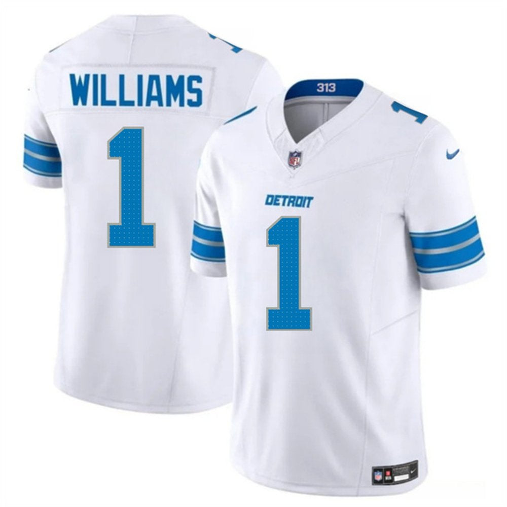 Men's Detroit Lions #1 Jameson Williams Nike F.U.S.E. Vapor Limited Stitched Jersey