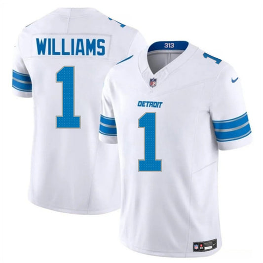 Men's Detroit Lions #1 Jameson Williams Nike F.U.S.E. Vapor Limited Stitched Jersey