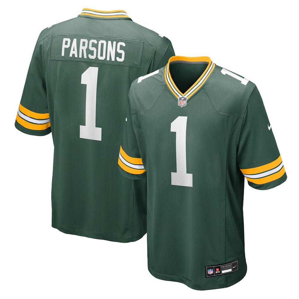 Men's Green Bay Packers #1 Micah Parsons Nike Game Player Jersey