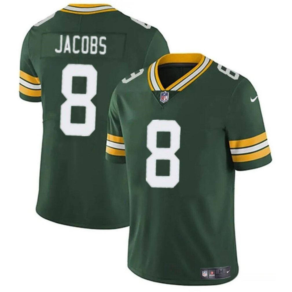 Men's Green Bay Packers #8 Josh Jacobs Nike Vapor Limited Stitched Football Jersey