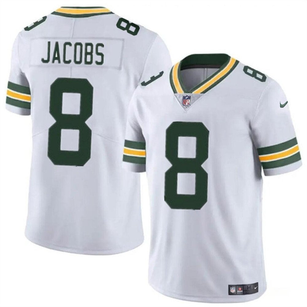 Men's Green Bay Packers #8 Josh Jacobs Nike Vapor Limited Stitched Football Jersey