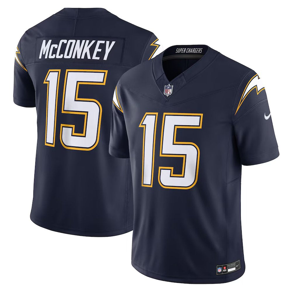 Men's Los Angeles Chargers #15 Ladd McConkey Nike Alternate Super Chargers Vapor F.U.S.E. Limited Jersey