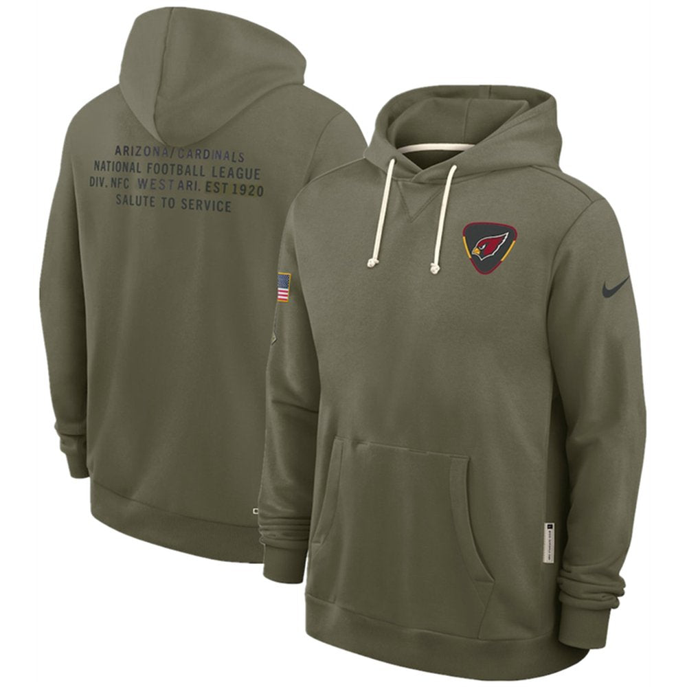 Men's Arizona Cardinals Olive 2025 Salute to Service Pullover Hoodie