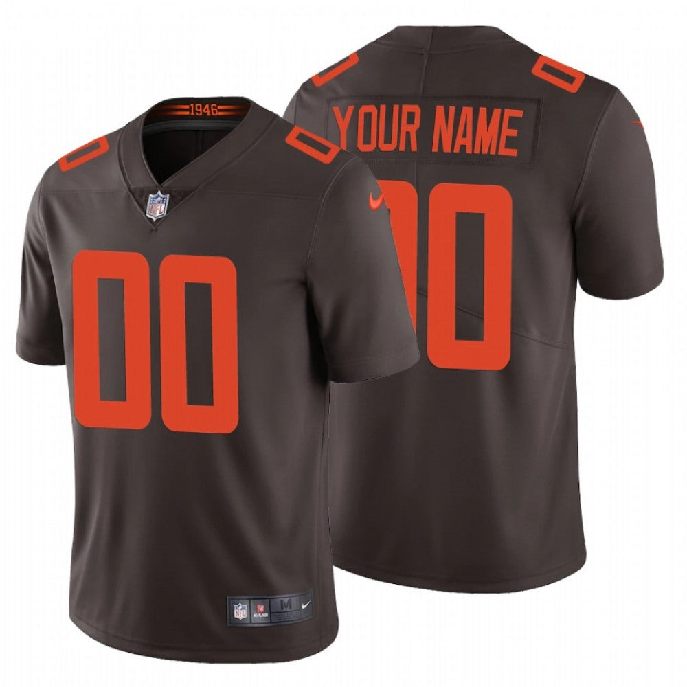 Men's Cleveland Browns Custom Nike Color Rush Vapor Untouchable NFL Stitched Limited Jersey