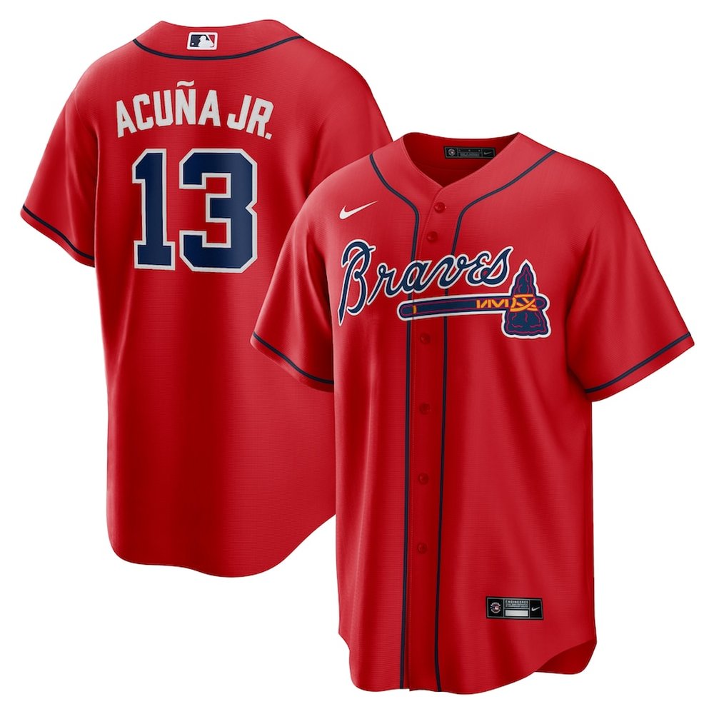 Nike Men's Atlanta Braves #13 Ronald Acuna Jr. Replica Jersey