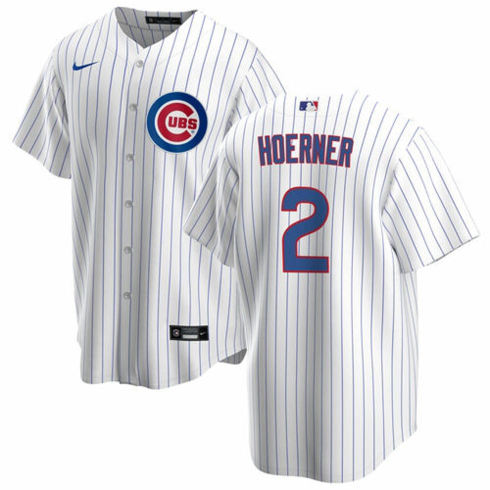 Men's Chicago Cubs #2 Nino Hoerner Replica Jersey