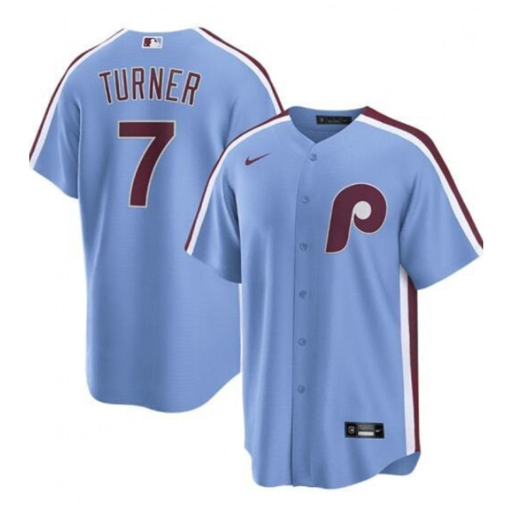 Men's Philadelphia Phillies #7 Trea Turner Stitched Jersey