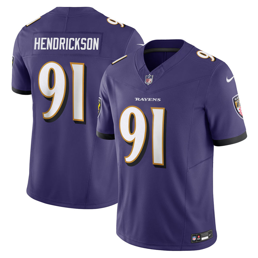 Men's Baltimore Ravens #91 Trey Hendrickson David Vapor F.U.S.E. Limited Jersey