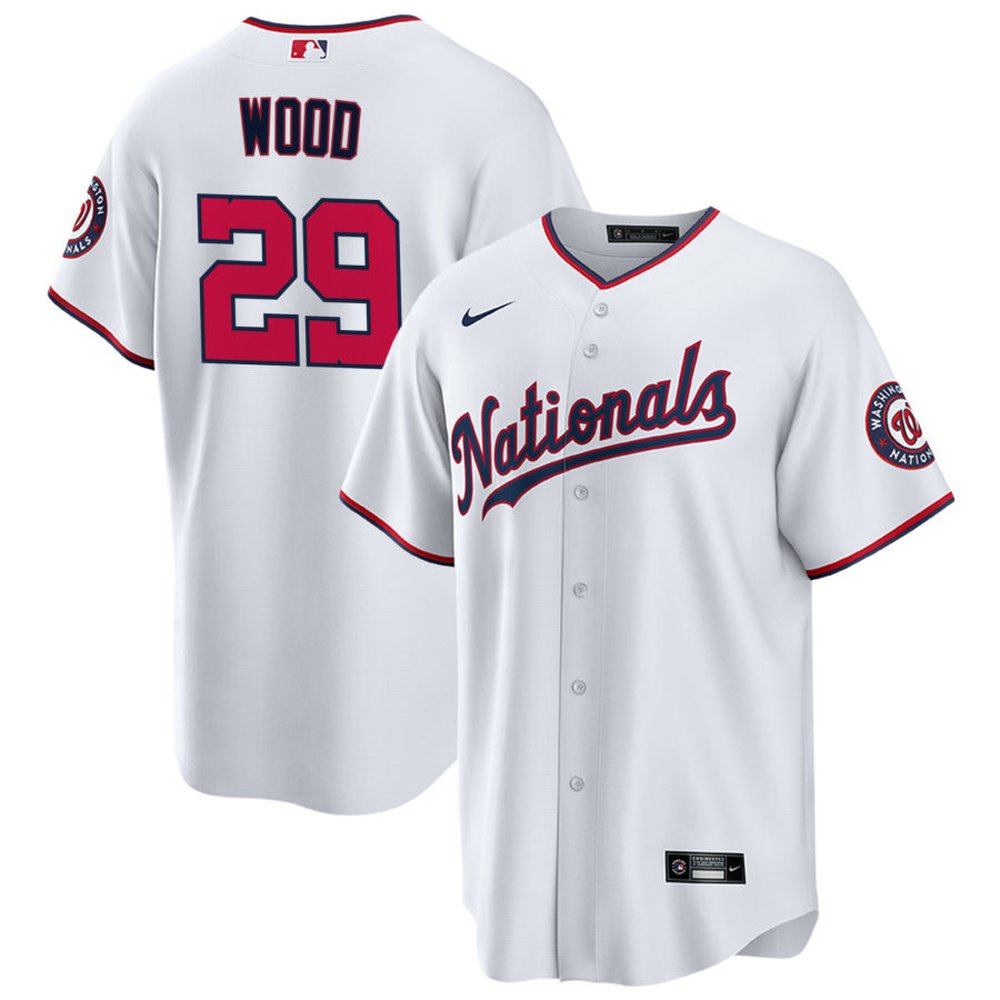 Men's Washington Nationals #29 James Wood Alternate Limited Player Jersey
