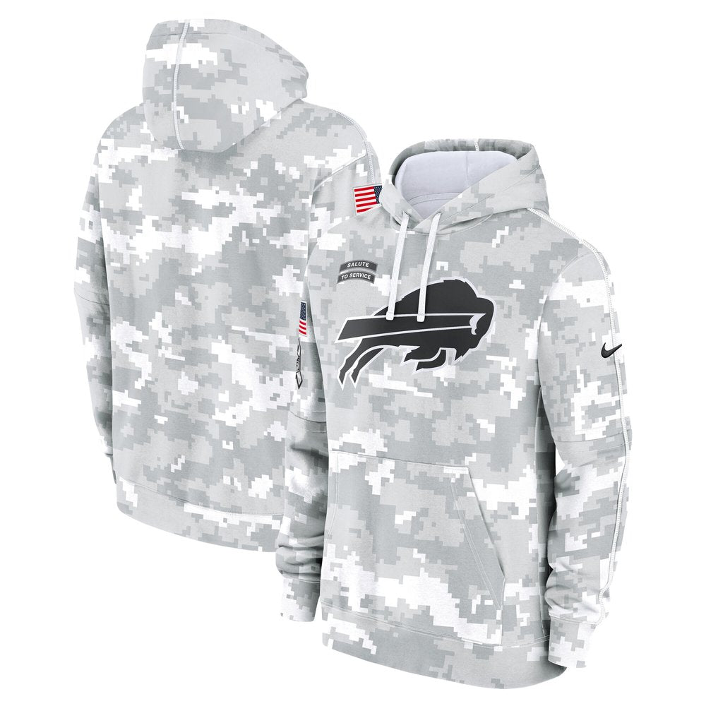 Men's Buffalo Bills Nike Arctic Camo Salute to Service Club Fleece Pullover Hoodie