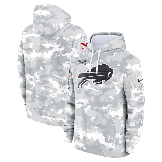 Men's Buffalo Bills Nike Arctic Camo Salute to Service Club Fleece Pullover Hoodie