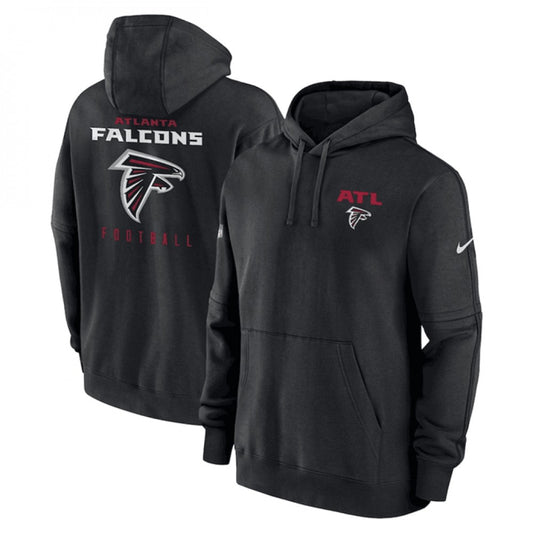 Men's Atlanta Falcons Black Nike Sideline Club Fleece Pullover Hoodie