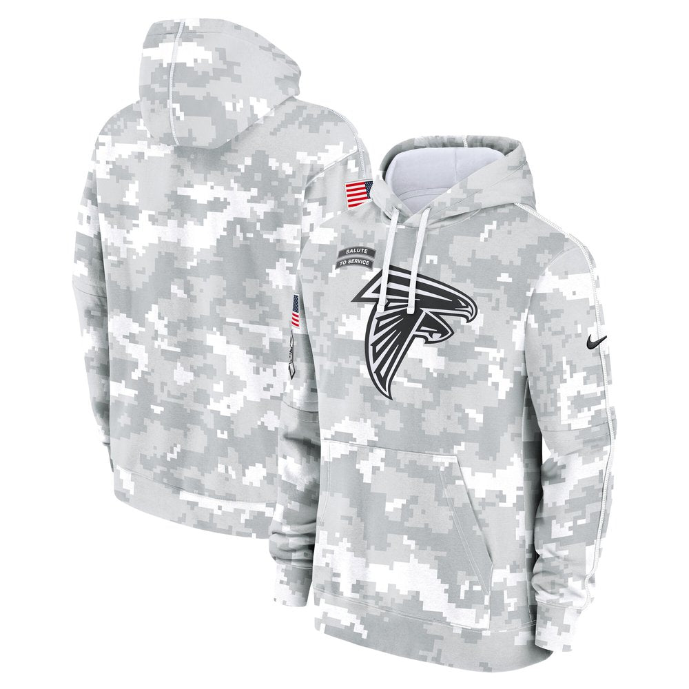 Men's Atlanta Falcons Nike Arctic Camo Salute to Service Club Fleece Pullover Hoodie