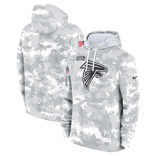 Men's Atlanta Falcons Nike Arctic Camo Salute to Service Club Fleece Pullover Hoodie