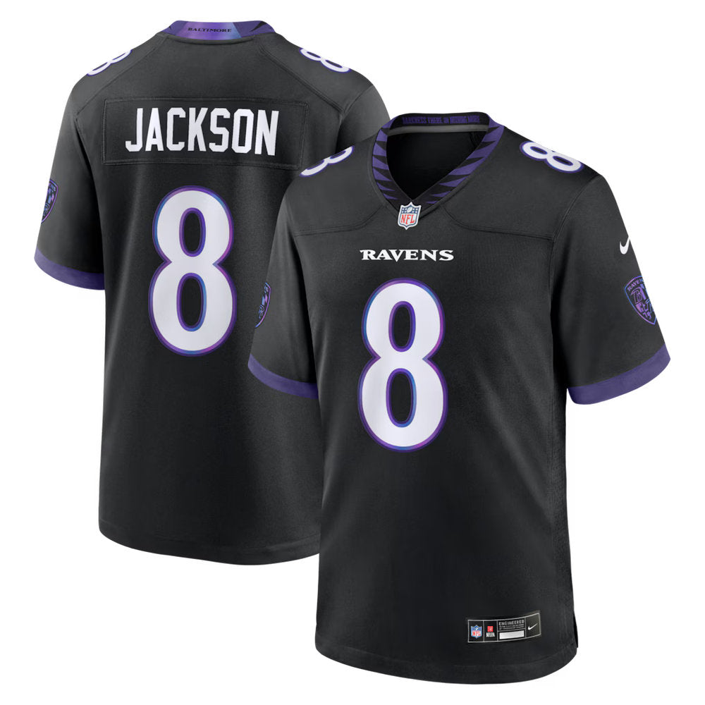 Men's Baltimore Ravens #8 Lamar Jackson 2026 Nike Vapor F.U.S.E. Sewn Down Limited Jersey