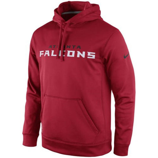 Men's Atlanta Falcons Nike KO Wordmark Performance Hoodie Red