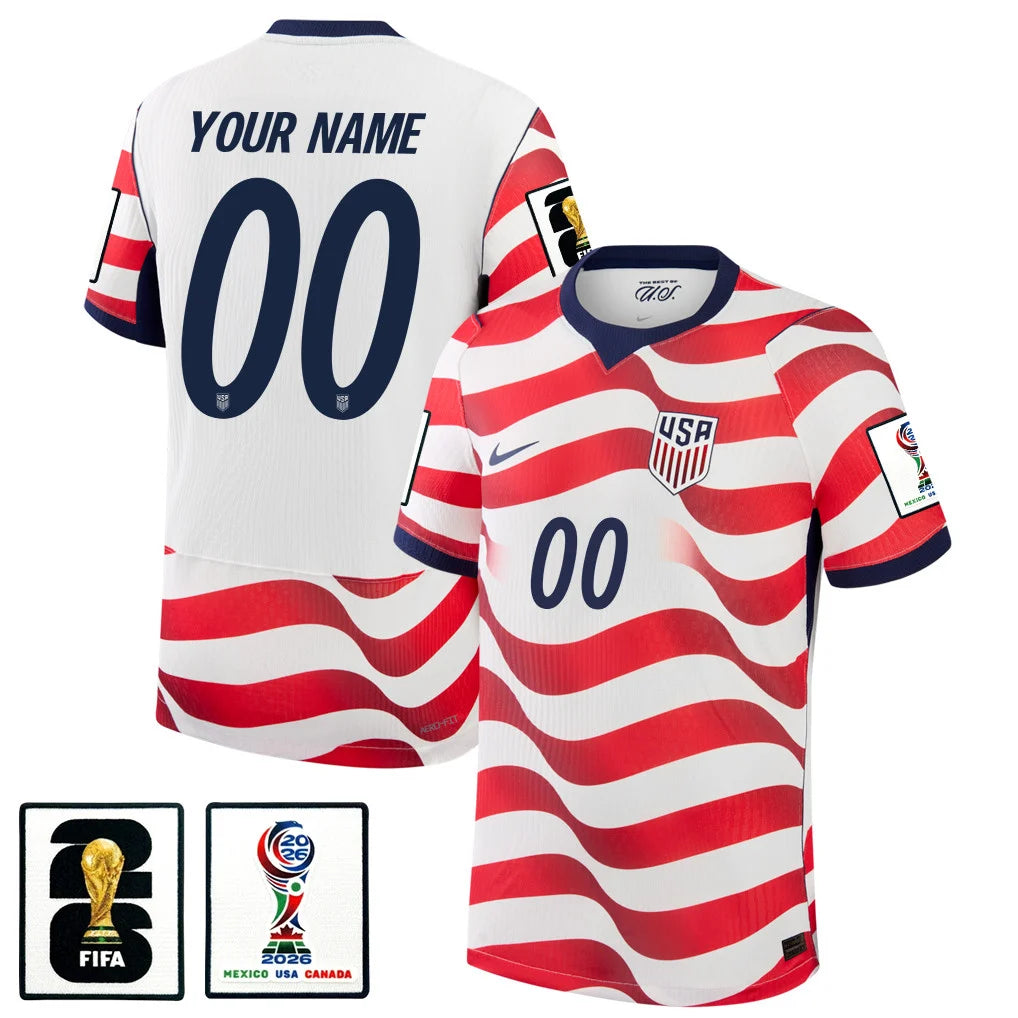 Men's Personalized USMNT 26/27 Patch Authentic Soccer Jersey FIFA World Cup 2026