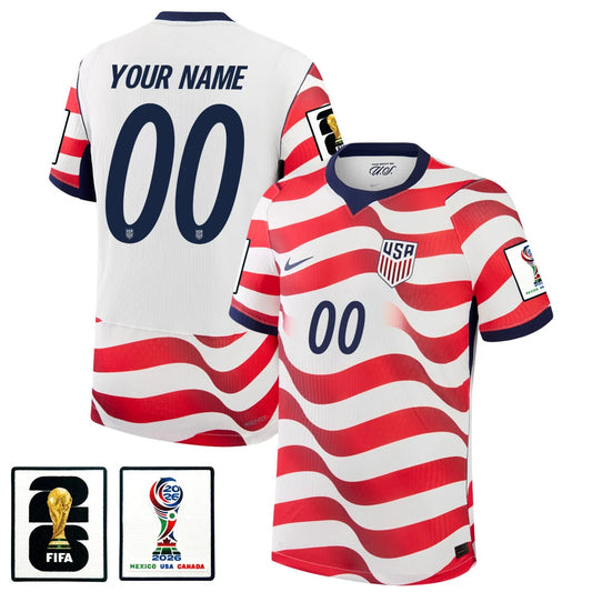 Men's Personalized USMNT 26/27 Patch Authentic Soccer Jersey FIFA World Cup 2026