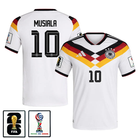 Men's Jamal Musiala Germany National Team 26/27 Patch Authentic Soccer Jersey FIFA World Cup 2026
