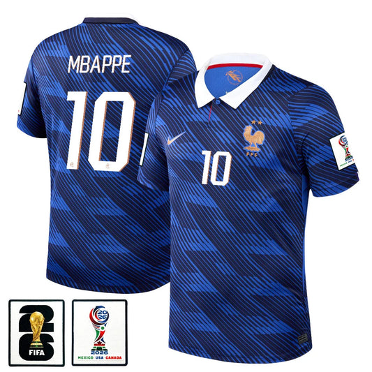 Men's Kylian Mbappe France National Team 26/27 Patch Authentic Soccer Jersey FIFA World Cup 2026