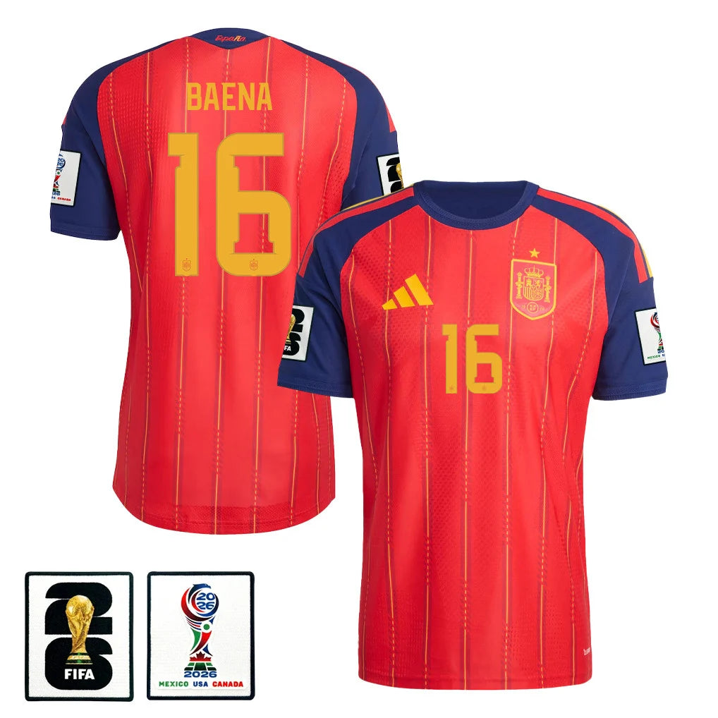 Men's Alex Baena Spain National Team 26/27 Patch Authentic Soccer Jersey FIFA World Cup 2026