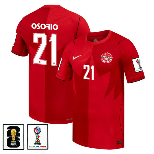 Men's Jonathan Osorio Canada National Team 26/27 Patch Authentic Soccer Jersey FIFA World Cup 2026