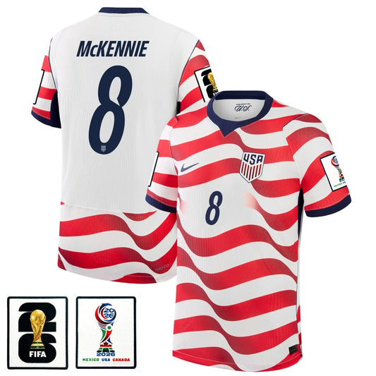 Men's Weston Mckennie USMNT 26/27 Patch Authentic Soccer Jersey FIFA World Cup 2026