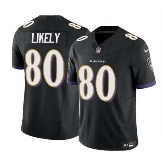 Men's Baltimore Ravens #80 Isaiah Likely Nike F.U.S.E. Vapor Limited Football Jersey
