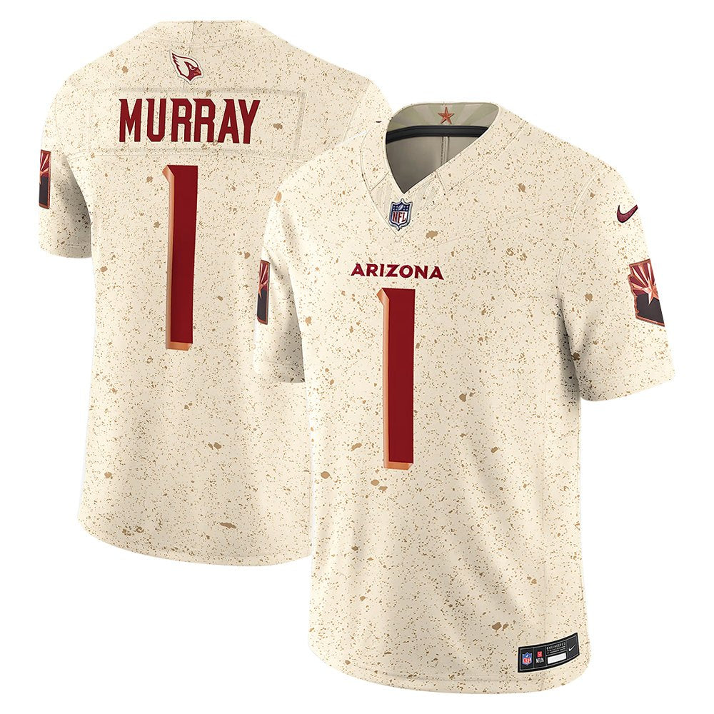 Men's Arizona Cardinals #1 Kyler Murray Cream Nike Rivalries Collection F.U.S.E. Vapor Limited Stitched Jersey