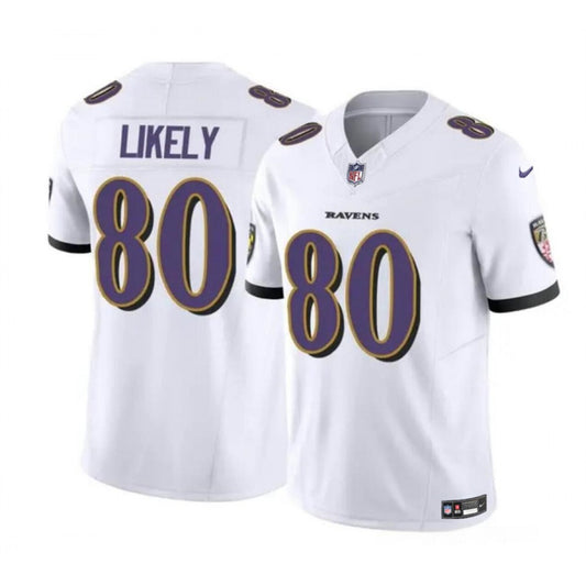 Men's Baltimore Ravens #80 Isaiah Likely Nike F.U.S.E. Vapor Limited Football Jersey