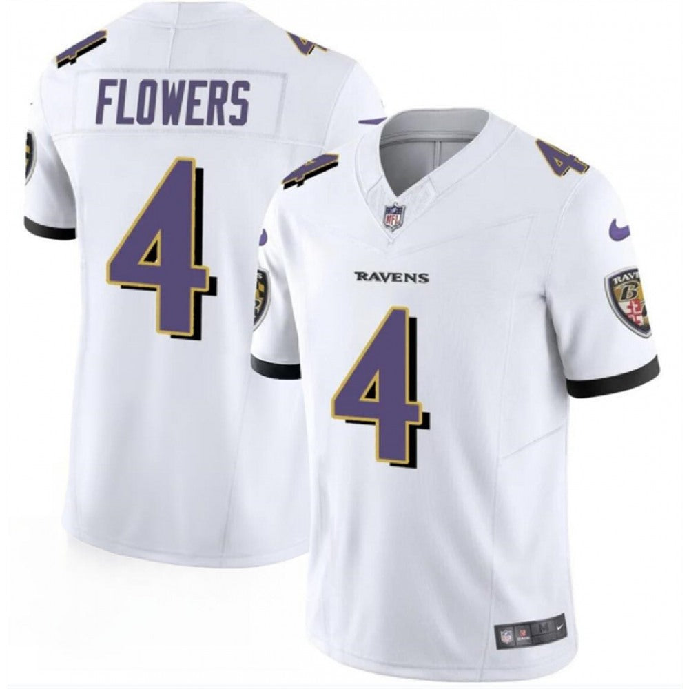 Men's Baltimore Ravens #4 Zay Flowers Nike F.U.S.E. Vapor Limited Football Jersey
