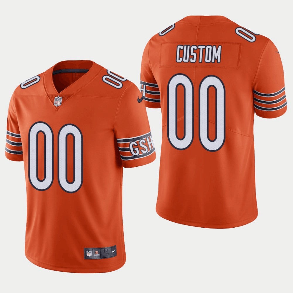 Men's Chicago Bears Active Player Custom Orange Nike F.U.S.E. Vapor Limited Stitched Football Jersey
