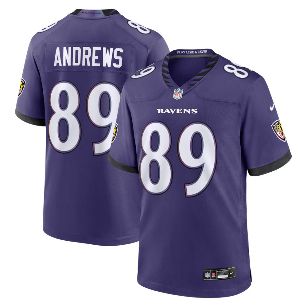 Men's Baltimore Ravens #89 Mark Andrews Nike Game Jersey