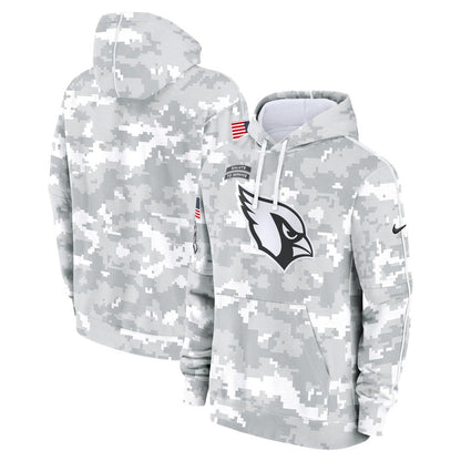 Men's Arizona Cardinals Nike Arctic Camo Salute to Service Club Fleece Pullover Hoodie