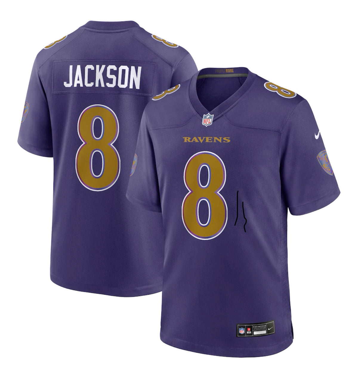 Men's Baltimore Ravens Lamar Jackson Nike Purple Alternate Game Jersey