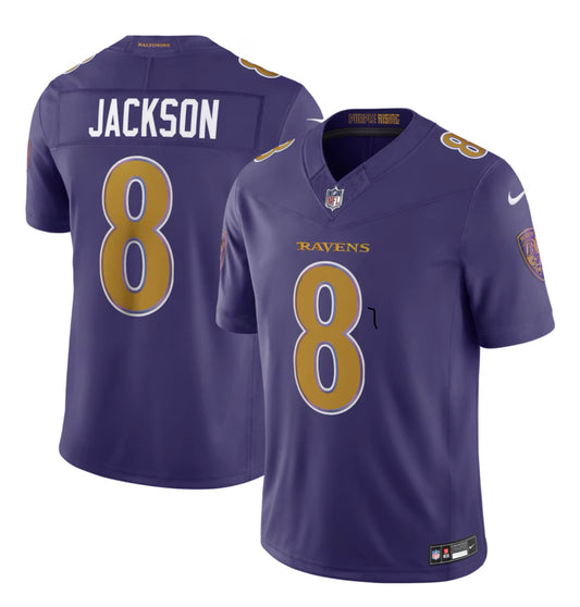 Men's Baltimore Ravens Lamar Jackson Nike Purple Alternate Vapor F.U.S.E. Stitched Limited Jersey