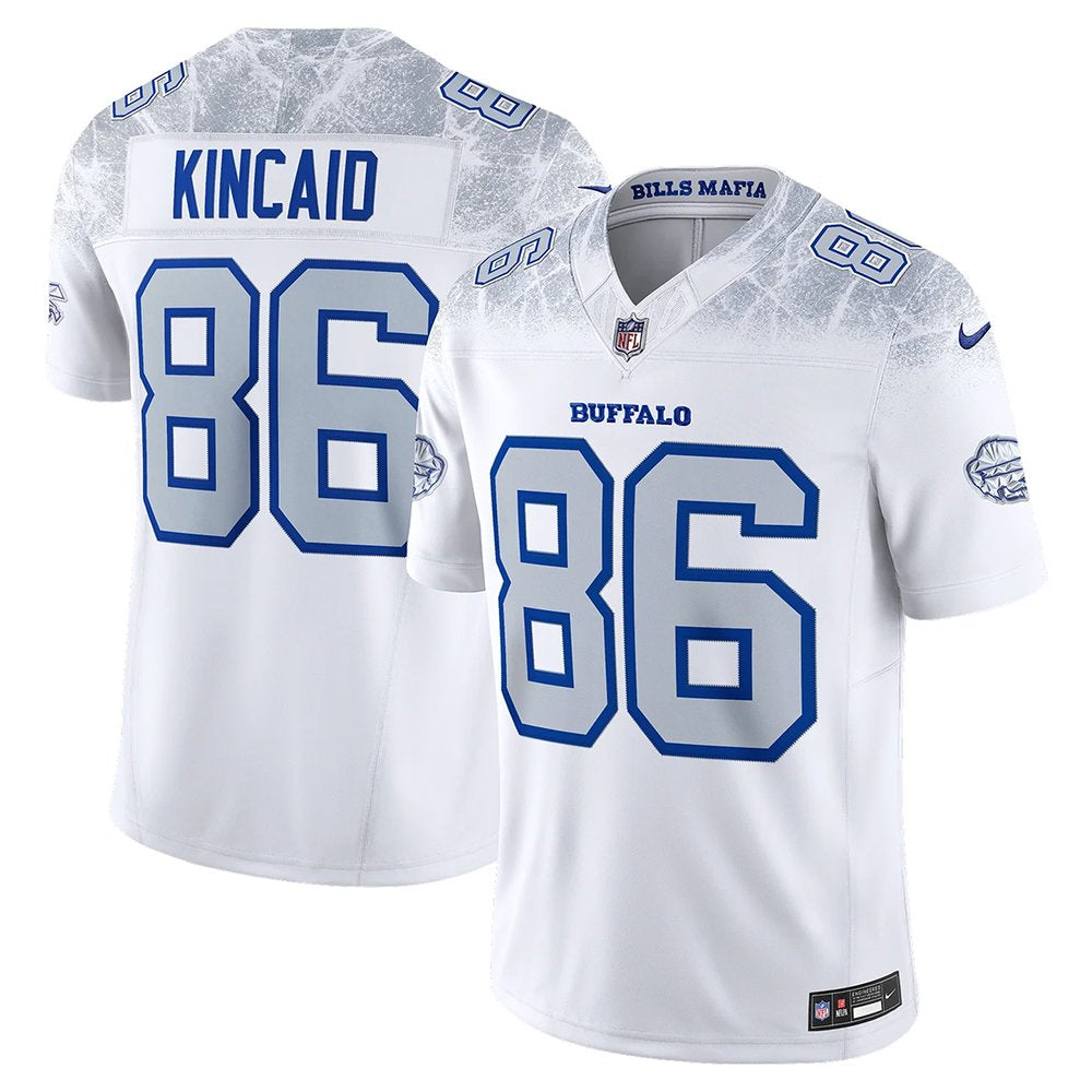 Men's Buffalo Bills #86 Dalton Kincaid White Nike Rivalries Collection F.U.S.E. Vapor Limited Stitched Jersey