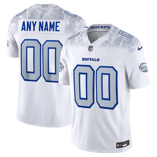 Men's Buffalo Bills Custom White Nike Rivalries Collection F.U.S.E. Vapor Limited Stitched Jersey