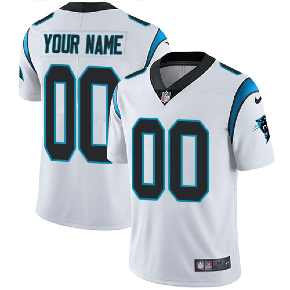 Men's Carolina Panthers Custom White Vapor Untouchable NFL Stitched Limited Jersey