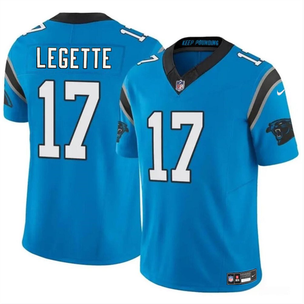 Men's Carolina Panthers #17 Xavier Legette Nike F.U.S.E. Vapor Limited Stitched Football Jersey