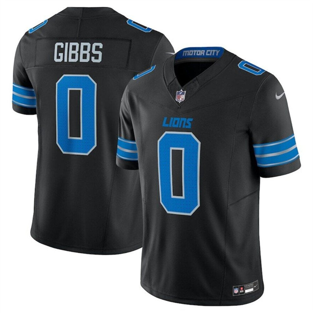 Men's Detroit Lions #0 Jahmyr Gibbs Nike F.U.S.E. Vapor Limited Stitched Jersey